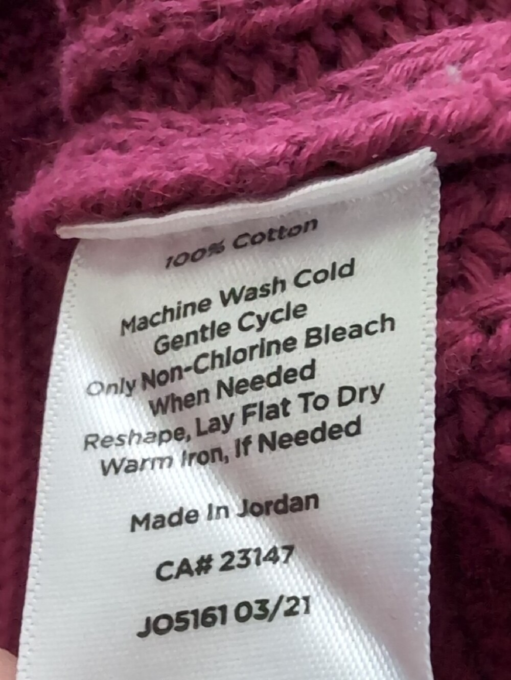 Talbots Raspberry Knit Sweater 100% Cotton - Picture 4 of 9